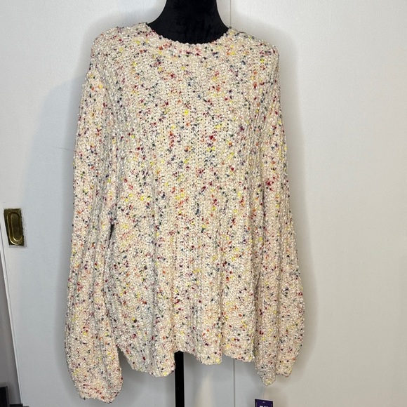 NWT John Paul Richard SZ 2X, Women's Multicolor Knit Sweater, soft, round neck - Picture 1 of 9